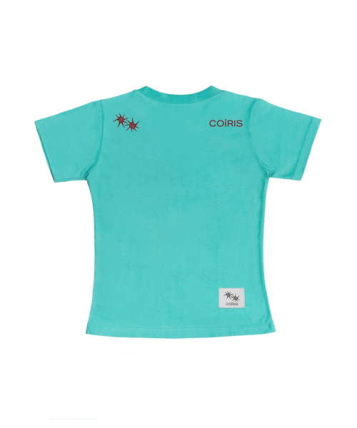 COIRIS(コイリス)の「CRS ビビッドミント スリムフィット 半袖Tシャツ(Tシャツ/カットソー・レディース・ミント/ホワイト・FREE)」の4枚目の写真