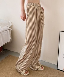 Coo+i（クーイ）の「ハイウエストストライプワイドパンツ（その他パンツ）」