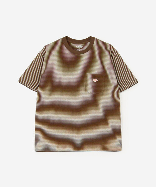 DANTON（ダントン）の「DANTON | マルチボーダー ポケットクルーネックTシャツ WOMEN（Tシャツ/カットソー・レディース・ブラウン系その他2/ブラウン系その他/ホワイト系その他・S/M）」の10枚目の写真