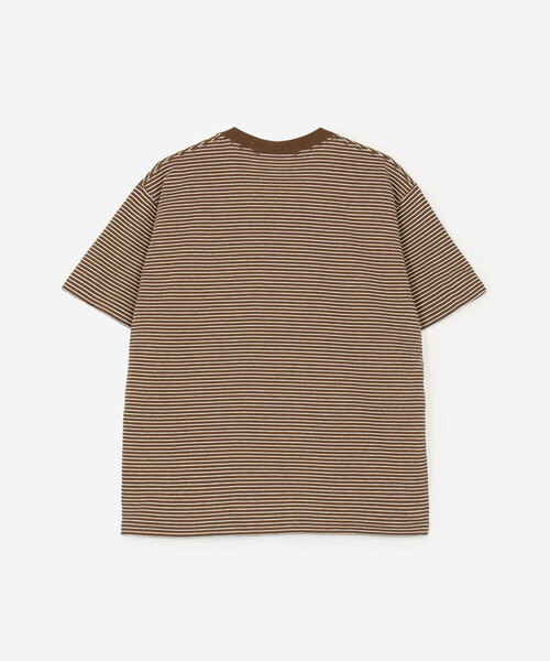 DANTON（ダントン）の「DANTON | マルチボーダー ポケットクルーネックTシャツ WOMEN（Tシャツ/カットソー・レディース・ブラウン系その他2/ブラウン系その他/ホワイト系その他・S/M）」の11枚目の写真