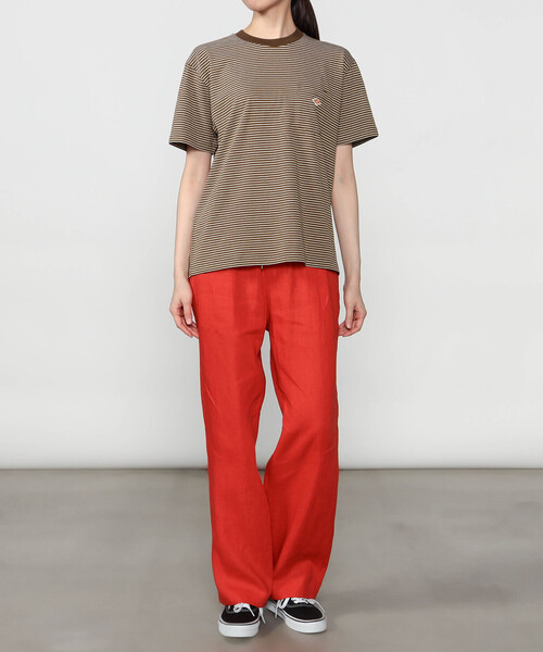 DANTON（ダントン）の「DANTON | マルチボーダー ポケットクルーネックTシャツ WOMEN（Tシャツ/カットソー・レディース・ブラウン系その他2/ブラウン系その他/ホワイト系その他・S/M）」の9枚目の写真