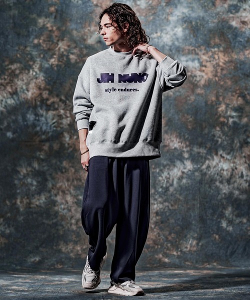 Jih Nunc(ジーヌンク)の「mp15263-TRポンチ刺繍ロゴバルーンパンツ(JIH-R1232)(スウェットパンツ・メンズ・ネイビー/グレイッシュベージュ/ブラック・L/M/S)」の10枚目の写真