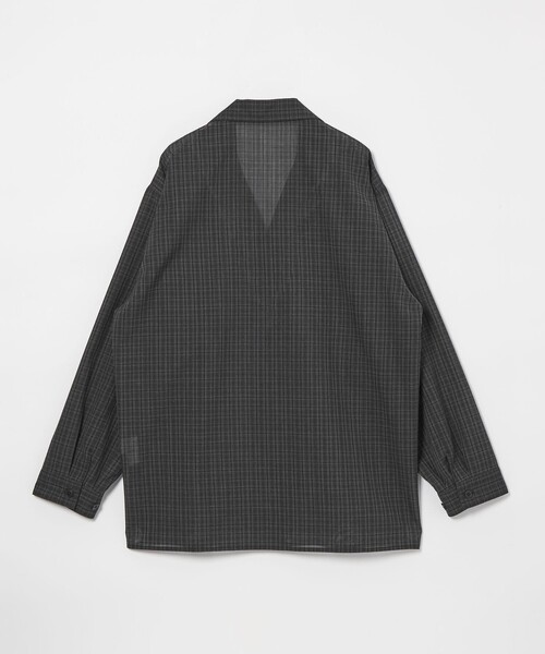 Steven Alan(スティーブンアラン)の「<Steven Alan> ウール チェック オープンカラー オーバー シャツ(シャツ/ブラウス・メンズ・パープル/ダークグレー・XL/L/M/S)」の5枚目の写真