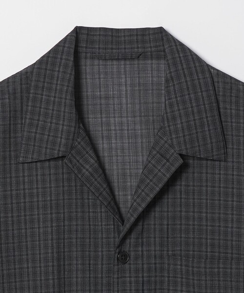 Steven Alan(スティーブンアラン)の「<Steven Alan> ウール チェック オープンカラー オーバー シャツ(シャツ/ブラウス・メンズ・パープル/ダークグレー・XL/L/M/S)」の6枚目の写真