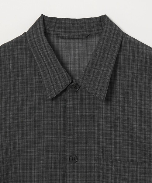 Steven Alan(スティーブンアラン)の「<Steven Alan> ウール チェック オープンカラー オーバー シャツ(シャツ/ブラウス・メンズ・パープル/ダークグレー・XL/L/M/S)」の7枚目の写真
