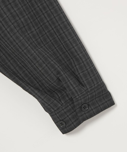 Steven Alan(スティーブンアラン)の「<Steven Alan> ウール チェック オープンカラー オーバー シャツ(シャツ/ブラウス・メンズ・パープル/ダークグレー・XL/L/M/S)」の8枚目の写真