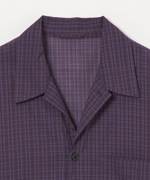 Steven Alan(スティーブンアラン)の「<Steven Alan> ウール チェック オープンカラー オーバー シャツ(シャツ/ブラウス・メンズ・パープル/ダークグレー・XL/L/M/S)」の13枚目の写真