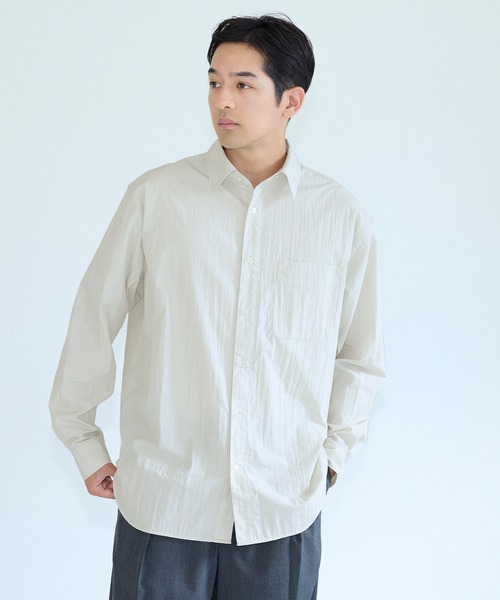 coca(coca)(コカ)の「コットンナイロン長袖シャツ(シャツ/ブラウス・メンズ・ブラック/アイボリー・M/XL/L)」の5枚目の写真