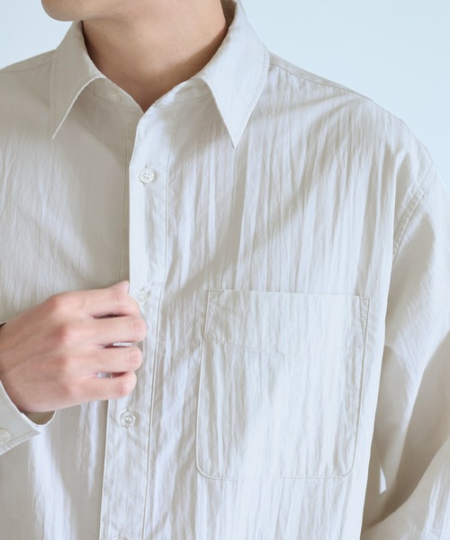 coca(coca)(コカ)の「コットンナイロン長袖シャツ(シャツ/ブラウス・メンズ・ブラック/アイボリー・M/XL/L)」の8枚目の写真