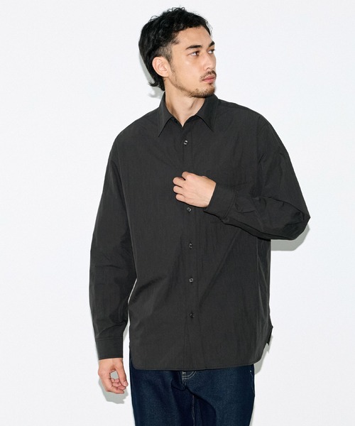coca(coca)(コカ)の「コットンナイロン長袖シャツ(シャツ/ブラウス・メンズ・ブラック/アイボリー・M/XL/L)」の9枚目の写真