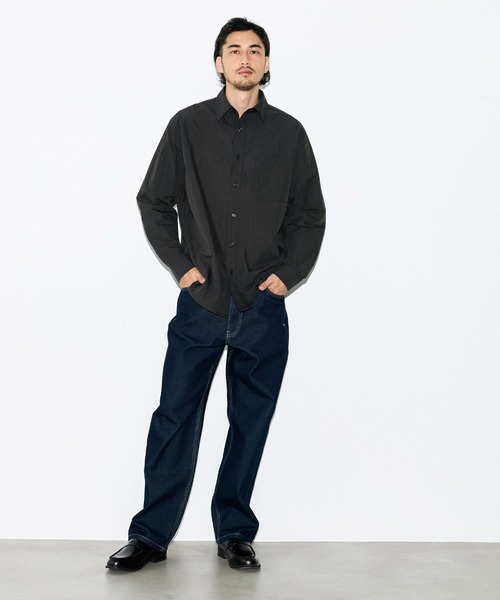 coca(coca)(コカ)の「コットンナイロン長袖シャツ(シャツ/ブラウス・メンズ・ブラック/アイボリー・M/XL/L)」の10枚目の写真