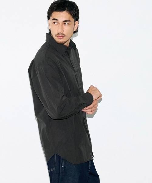 coca(coca)(コカ)の「コットンナイロン長袖シャツ(シャツ/ブラウス・メンズ・ブラック/アイボリー・M/XL/L)」の11枚目の写真