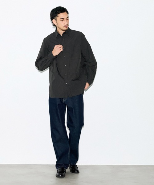 coca(coca)(コカ)の「コットンナイロン長袖シャツ(シャツ/ブラウス・メンズ・ブラック/アイボリー・M/XL/L)」の13枚目の写真