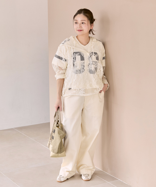JOURNAL STANDARD(ジャーナルスタンダード)の「《追加》レースフーディ(Tシャツ/カットソー・レディース・ブラック/アイボリー・FREE)」の19枚目の写真