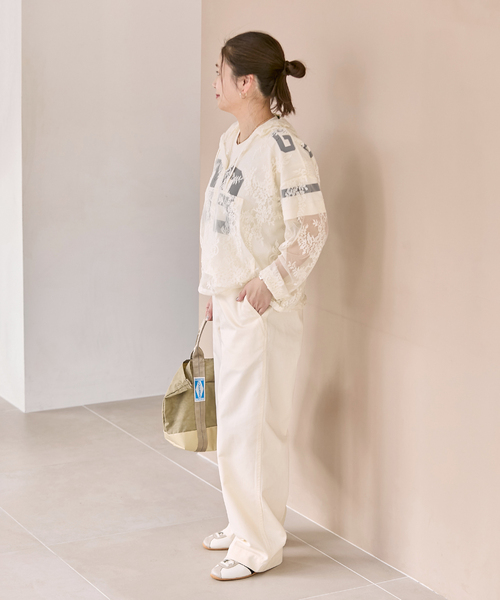 JOURNAL STANDARD(ジャーナルスタンダード)の「《追加》レースフーディ(Tシャツ/カットソー・レディース・ブラック/アイボリー・FREE)」の20枚目の写真