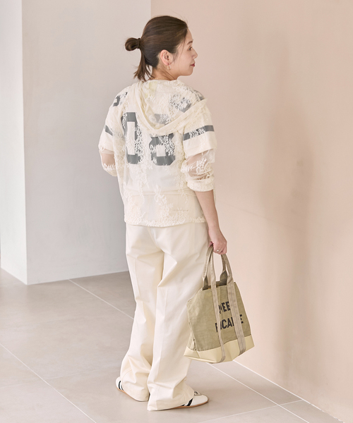 JOURNAL STANDARD(ジャーナルスタンダード)の「《追加》レースフーディ(Tシャツ/カットソー・レディース・ブラック/アイボリー・FREE)」の21枚目の写真