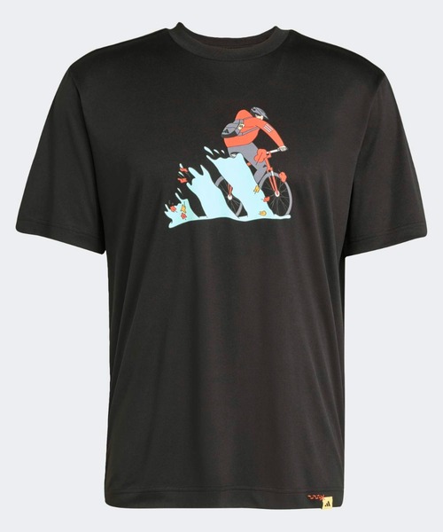 adidas(アディダス)の「クライマクール ドゥードル ハント バイク グラフィック Tシャツ / アディダス adidas(Tシャツ/カットソー・メンズ・ホワイト・XX-LARGE/3XL/LARGE/MEDIUM/SMALL/X-LARGE/X-SMALL)」の2枚目の写真
