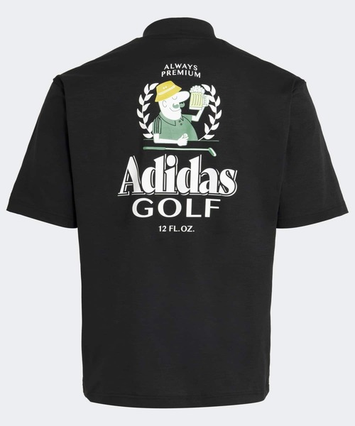 adidas(アディダス)の「CHIP バックグラフィック モックネック 半袖シャツ【adidas Golf/アディダスゴルフ】(ポロシャツ・メンズ・ブラック・SMALL/MEDIUM/LARGE/X-LARGE/XX-LARGE)」の2枚目の写真