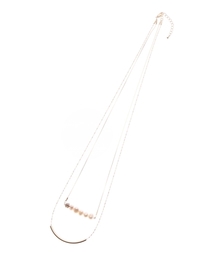 grove | 2連パールビジューバーロングネックレス(ネックレス)