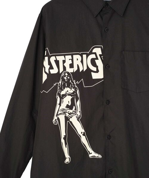 HYSTERIC GLAMOUR(ヒステリックグラマー)の「BAD ASS MAMA レギュラーカラーシャツ(シャツ/ブラウス・メンズ・ホワイト/ブラック・MEDIUM/SMALL/LARGE/X-LARGE)」の7枚目の写真