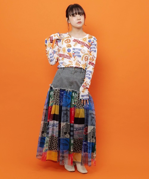ScoLar(スカラー)の「162745:3柄展開 接触冷感ロングスリーブTシャツ(Tシャツ/カットソー・レディース・ネイビー/ブラック/オフホワイト・M)」の21枚目の写真