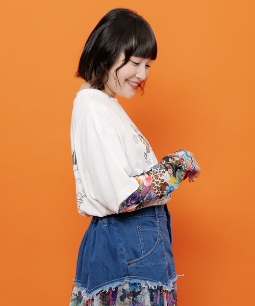 ScoLar(スカラー)の「162745:3柄展開 接触冷感ロングスリーブTシャツ(Tシャツ/カットソー・レディース・ネイビー/ブラック/オフホワイト・M)」の19枚目の写真