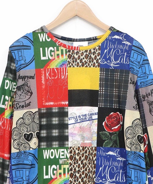 ScoLar(スカラー)の「162745:3柄展開 接触冷感ロングスリーブTシャツ(Tシャツ/カットソー・レディース・ネイビー/ブラック/オフホワイト・M)」の5枚目の写真
