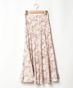 セットアップ対応商品】ボタニカルローンプリントプリーツ スカート