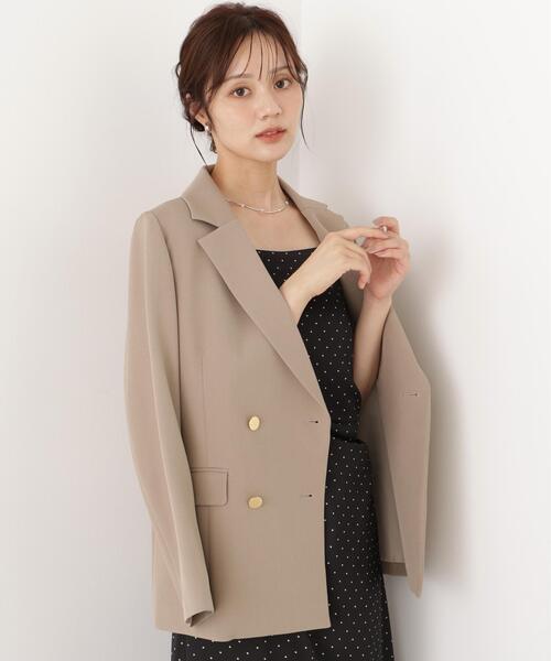 PROPORTION BODY DRESSING(プロポーションボディドレッシング)の「Wブレストジャケット / 1216250902(テーラードジャケット・レディース・ベージュ/グレー/ブラウン・MEDIUM/PSS/SMALL)」の1枚目の写真