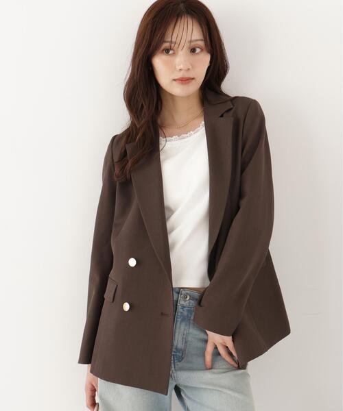 PROPORTION BODY DRESSING(プロポーションボディドレッシング)の「Wブレストジャケット / 1216250902(テーラードジャケット・レディース・ベージュ/グレー/ブラウン・MEDIUM/PSS/SMALL)」の3枚目の写真