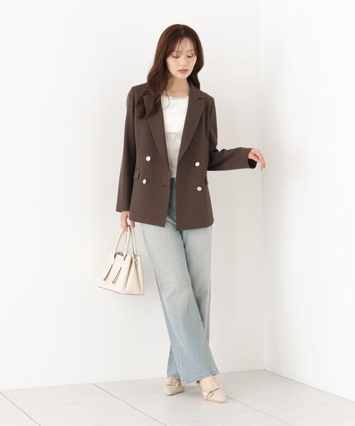 PROPORTION BODY DRESSING(プロポーションボディドレッシング)の「Wブレストジャケット / 1216250902(テーラードジャケット・レディース・ベージュ/グレー/ブラウン・MEDIUM/PSS/SMALL)」の10枚目の写真
