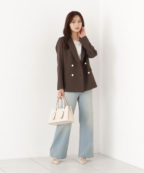 PROPORTION BODY DRESSING(プロポーションボディドレッシング)の「Wブレストジャケット / 1216250902(テーラードジャケット・レディース・ベージュ/グレー/ブラウン・MEDIUM/PSS/SMALL)」の9枚目の写真