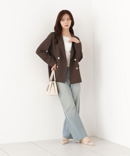 PROPORTION BODY DRESSING(プロポーションボディドレッシング)の「Wブレストジャケット / 1216250902(テーラードジャケット・レディース・ベージュ/グレー/ブラウン・MEDIUM/PSS/SMALL)」の8枚目の写真