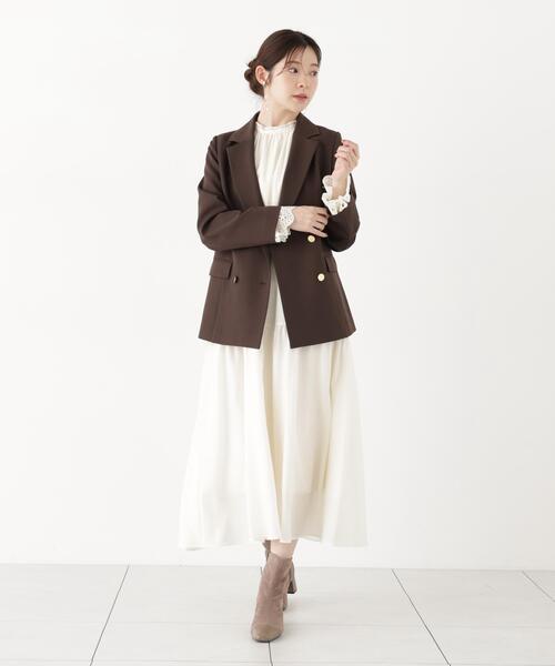 PROPORTION BODY DRESSING(プロポーションボディドレッシング)の「Wブレストジャケット / 1216250902(テーラードジャケット・レディース・ベージュ/グレー/ブラウン・MEDIUM/PSS/SMALL)」の7枚目の写真