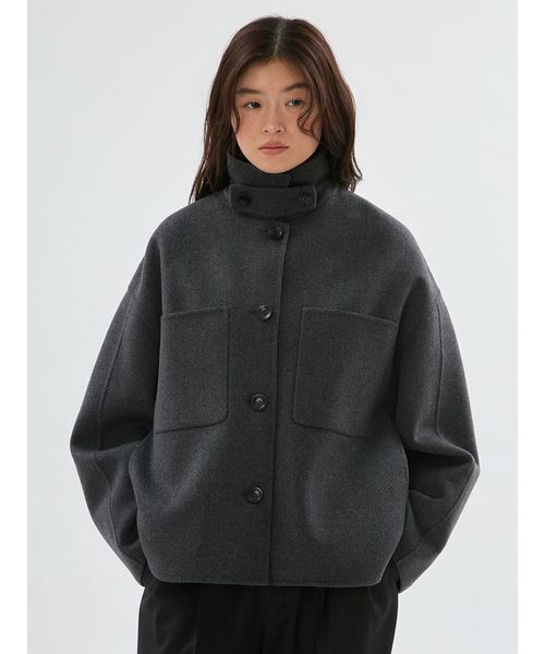 emmi(エミ)の「Super160ウールリバーCPOジャケット(テーラードジャケット・レディース・ライトベージュ/ダークグレー・F)」の19枚目の写真