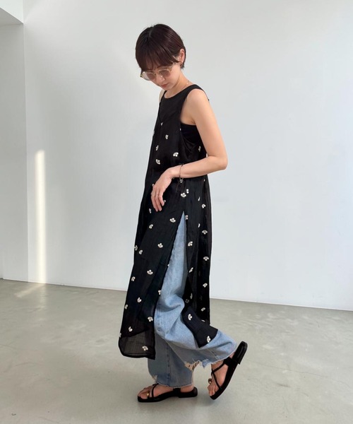 THE SOIS(ソア)の「刺繍シアーキャミワンピース(ワンピース・レディース・ブラック系その他/ホワイト系その他/ブラウン系その他/ホワイト系その他2/ブラック系その他2/ブラウン系その他2・FREE)」の12枚目の写真