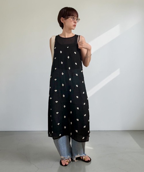 THE SOIS(ソア)の「刺繍シアーキャミワンピース(ワンピース・レディース・ブラック系その他/ホワイト系その他/ブラウン系その他/ホワイト系その他2/ブラック系その他2/ブラウン系その他2・FREE)」の19枚目の写真
