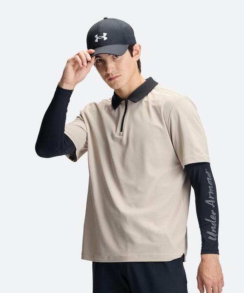 UNDER ARMOUR(アンダーアーマー)の「UAヒートギア フィッティド ロングスリーブ ノベルティ クルーネック シャツ(ゴルフ/メンズ)(Tシャツ/カットソー・メンズ・ブラック・XL/M/S/2XL/L/3XL)」の4枚目の写真