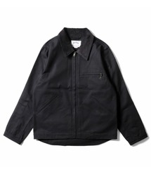 【日本製生地】HOUSTON ヒューストン DUCK ZIP WORK JACKET ブランケットライナー ダックジャケット 襟コーデュロイ ジップ ワークジャケット
