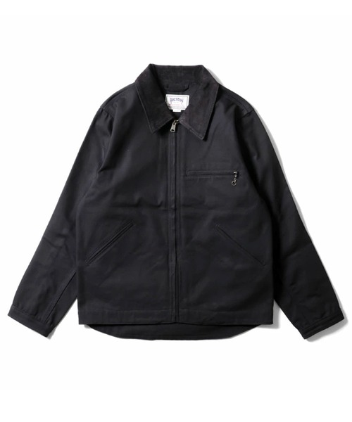 HOUSTON(ヒューストン)の「【日本製生地】HOUSTON ヒューストン DUCK ZIP WORK JACKET ブランケットライナー ダックジャケット 襟コーデュロイ ジップ ワークジャケット(ブルゾン・メンズ・ブラウン/グレー/ブラック/オリーブ・38/40/42/44)」の10枚目の写真