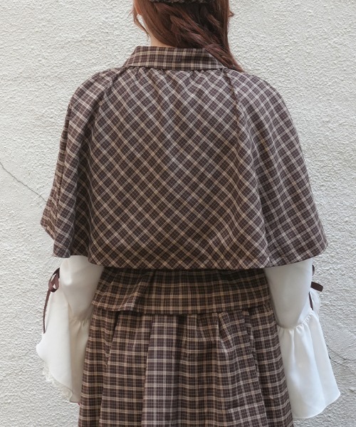axes femme POETIQUE(アクシーズファムポエティック)の「ディテクティブチェックJKT(その他アウター・レディース・ブラック/ネイビー/ブラウン・MEDIUM)」の6枚目の写真