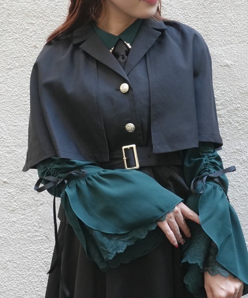 axes femme POETIQUE(アクシーズファムポエティック)の「ディテクティブチェックJKT(その他アウター・レディース・ブラック/ネイビー/ブラウン・MEDIUM)」の8枚目の写真