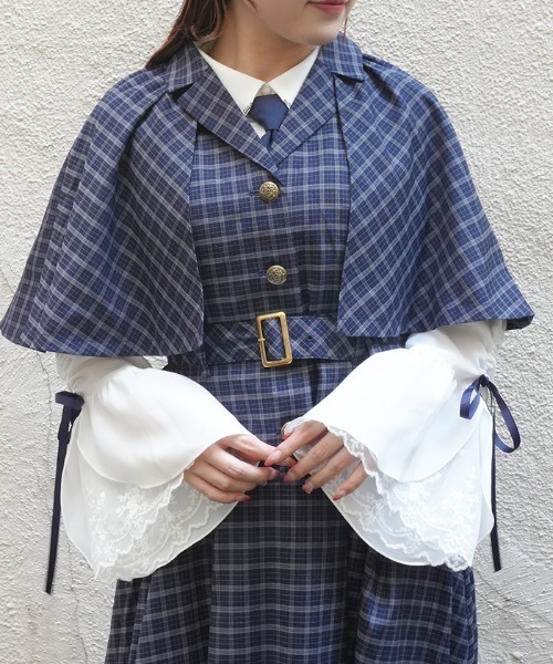 axes femme POETIQUE(アクシーズファムポエティック)の「ディテクティブチェックJKT(その他アウター・レディース・ブラック/ネイビー/ブラウン・MEDIUM)」の11枚目の写真