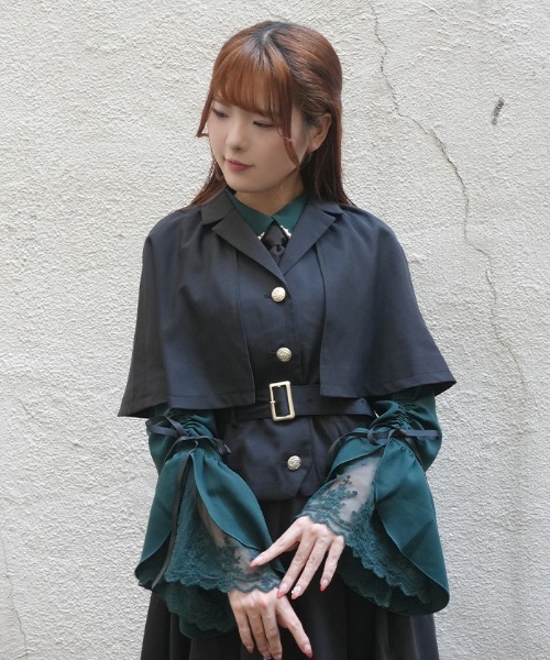 axes femme POETIQUE(アクシーズファムポエティック)の「ディテクティブチェックJKT(その他アウター・レディース・ブラック/ネイビー/ブラウン・MEDIUM)」の13枚目の写真