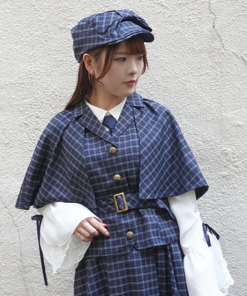 axes femme POETIQUE(アクシーズファムポエティック)の「ディテクティブチェックJKT(その他アウター・レディース・ブラック/ネイビー/ブラウン・MEDIUM)」の14枚目の写真