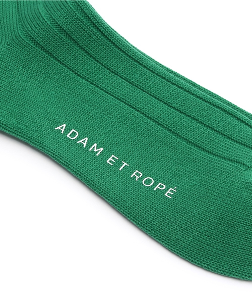 ADAM ET ROPE'（アダムエロペ）の「ベーシックリブソックス（ソックス/靴下・メンズ・ホワイト/グリーン/サンドベージュ/ネイビー・FREE）」の7枚目の写真