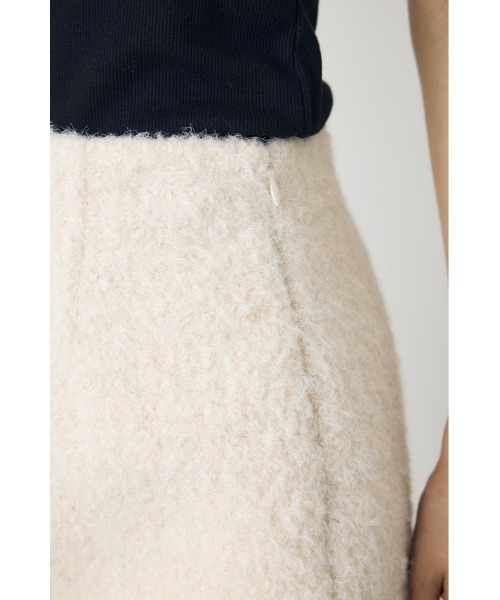 AZUL by moussy(アズールバイマウジー)の「【今年も登場!】ラメブークレミニタイトスカート 秋服 冬服 ミニスカート フェミニン きれいめ ツイード(スカート・レディース・アイボリー/ブラック・MEDIUM/SMALL)」の15枚目の写真