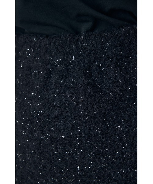 AZUL by moussy(アズールバイマウジー)の「【今年も登場!】ラメブークレミニタイトスカート 秋服 冬服 ミニスカート フェミニン きれいめ ツイード(スカート・レディース・アイボリー/ブラック・MEDIUM/SMALL)」の7枚目の写真