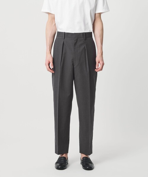 UNITED ARROWS(ユナイテッドアローズ)の「<SOVEREIGN> ギンガムチェック 1プリーツ スラックス RELAX MODEL(セットアップ・メンズ・ダークグレー・L)」の3枚目の写真