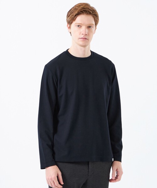 MACKINTOSH PHILOSOPHY(マッキントッシュ フィロソフィー)の「クルーネックロンT サーフニット(Tシャツ/カットソー・メンズ・ダークネイビー/ホワイト/ブラック・40/38)」の3枚目の写真